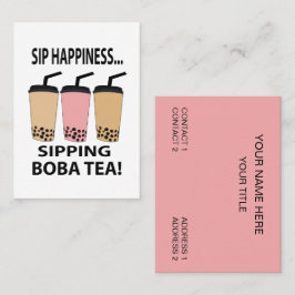 Boba Thee Bubble Thee Boba Thee Cafe Visitekaartje