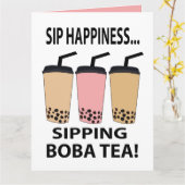 Boba Thee Bubble Thee Boba Thee Kaart (Gele Bloem)