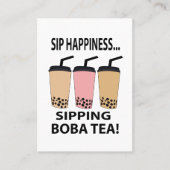Boba Thee Bubble Thee Cafe Visitekaartje (Voorkant)