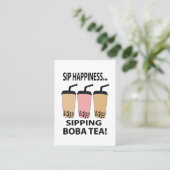 Boba Thee Bubble Thee Cafe Visitekaartje (Staand voorkant)