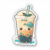 Boba-thee Eigen vinylSticker Sticker (Voorkant)