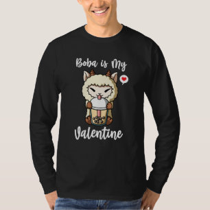 Boba-thee is mijn Valentijns Schaap Anti Valentijn T-shirt