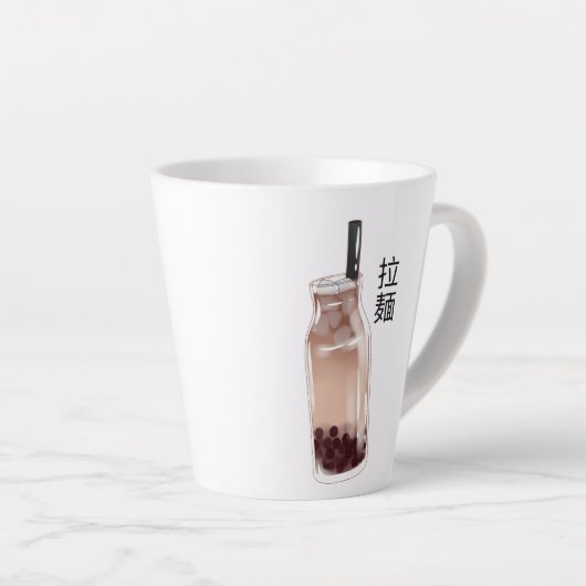 boba-thee latte mok (Rechterhoek)