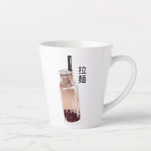 boba-thee latte mok (Rechts)