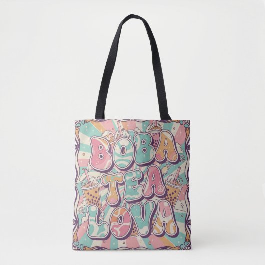 Boba Thee Liefhebber Tote Bag (Voorkant)