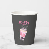 boba-thee papieren bekers (Voorkant)