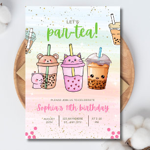 Boba Thee Verjaardagsfeestje Meisjes Thee Feestje