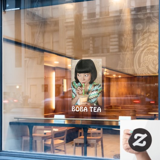 Boba-theebubbeldrinkreclame Raamsticker (Cafe Raam)