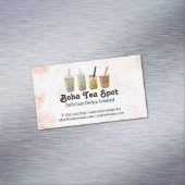 Boba Theedranken Verscheidenheid Magnetisch Visitekaartje (Voorbeeld)