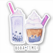 BOBA Time Bubble Tea Sticker (Voorkant)