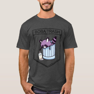Boba Trash Racoon Tshirt Pocket