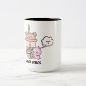 Boba Vibes, Schattigee Drinkware voor Bubble Tea L Tweekleurige Koffiemok (Center)