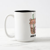 Boba Vibes, Schattigee Drinkware voor Bubble Tea L Tweekleurige Koffiemok (Links)