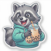 Boba Wasbeer Sticker (Voorkant)