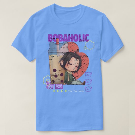 Bobaholic beltea Japans bokbokboe T-shirt (Design voorkant)