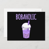 Bobaholic bubble Boba Kawaii Tea Graphic Briefkaart (Voorkant / Achterkant)