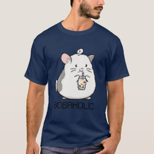 Bobaholic Pixel Mouse Loves Boba Thee T-shirt