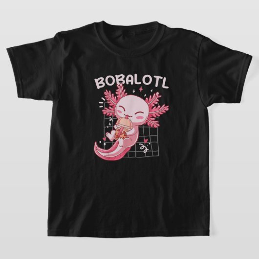 Bobalotl Axolotl Boba Tea Bubble Anime Gift Girls  T-shirt (Laagn)