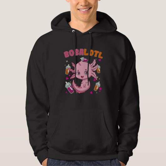 Bobalotl Axolotl Boba Tea Bubble Milk  5 Hoodie (Voorkant)