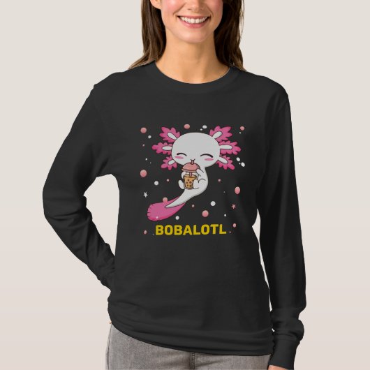 Bobalotl Axolotl Boba Tea Bubble Milk Girls kids T-shirt (Voorkant)