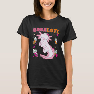 Bobalotl Axolotl Boba Tea Bubble Milk T-shirt