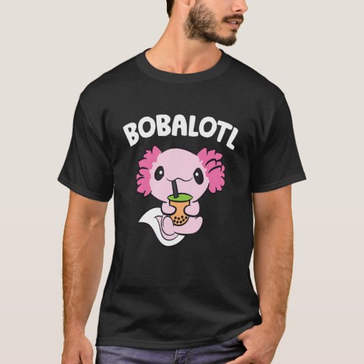 Bobalotl Axolotl Bubble Tea T-shirt (Voorkant)