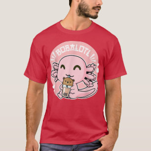 Bobalotl Boba Kawaii Axolotl Boba belle Milk Tea T-shirt