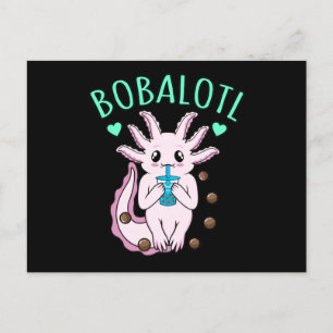 Bobalotl Kawaii Animal Axolotl Lover Pet Eigenaar  Uitnodiging Briefkaart