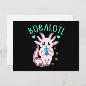 Bobalotl Kawaii Animal Axolotl Lover Pet Eigenaar  Uitnodiging Briefkaart (Voorkant / Achterkant)