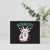Bobalotl Kawaii Animal Axolotl Lover Pet Eigenaar  Uitnodiging Briefkaart (Staand voorkant)