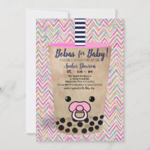 Bobas voor Baby Pink Boba Tea geïnspireerd Baby sh