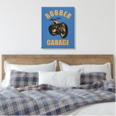 Bobber Garage Canvas Afdruk (Insitu (Slaapkamer))