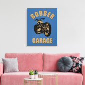 Bobber Garage Canvas Afdruk (Insitu (Woonkamer))