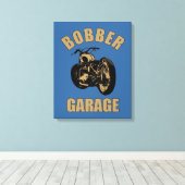 Bobber Garage Canvas Afdruk (Insitu (Houten vloer))