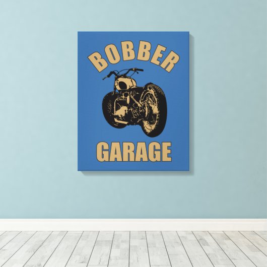 Bobber Garage Canvas Afdruk (Insitu (Houten vloer))