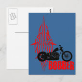 Bobber Motorbike Briefkaart (Voorkant / Achterkant)