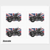 Bobber Motorcycle, fietsen, Groot-Brittannië Rechthoekige Sticker (Vel)