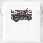 Bobber Motorcycle, fietsen, Groot-Brittannië Rechthoekige Sticker (Tas)