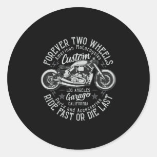 Bobber motorfietsen ronde sticker