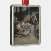 bobberfiets metalen ornament (Rechts)