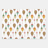 Bobbers, lokken en forel geschenkverpakking inpakpapier vel (Voorkant)