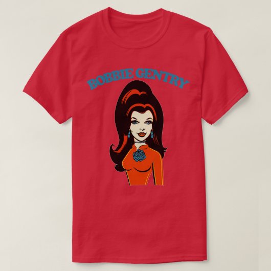 Bobbie Gentry Retro Stijl Fan Design T-shirt (Design voorkant)