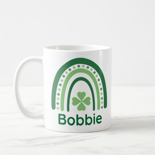 Bobbie Naam Clover Boho Rainbow Koffiemok (Links)