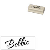 Bobbie-naam cursief script rubberstempel (Gestempeld)