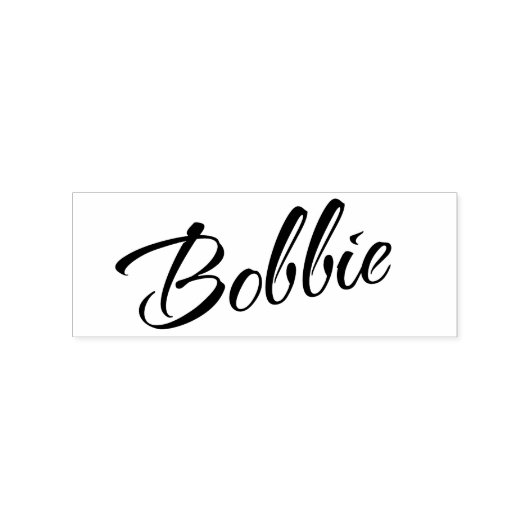 Bobbie-naam cursief script rubberstempel (Afrduk)
