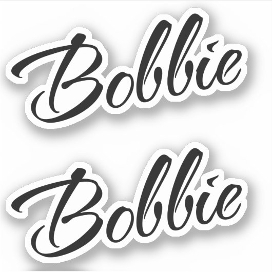 Bobbie x2 Vinyl Sticker (Voorkant)
