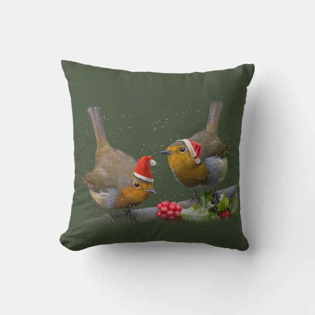 Bobbin' Robins Pillow Kussen (Voorkant)
