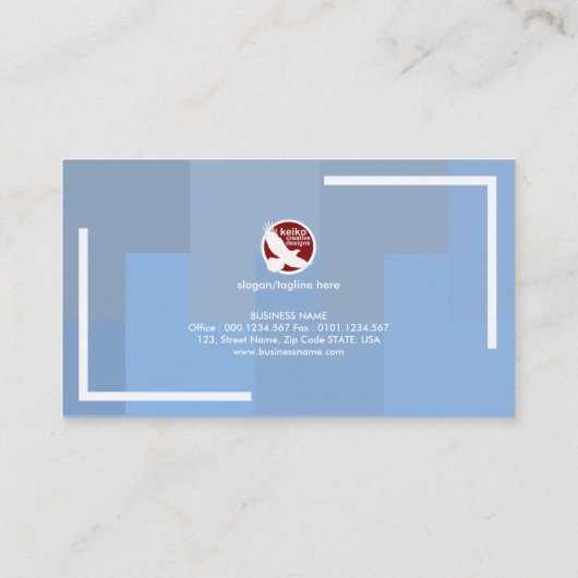 Bobbing Blue Boxes Supply Chain Manager Visitekaartje (Achterkant)