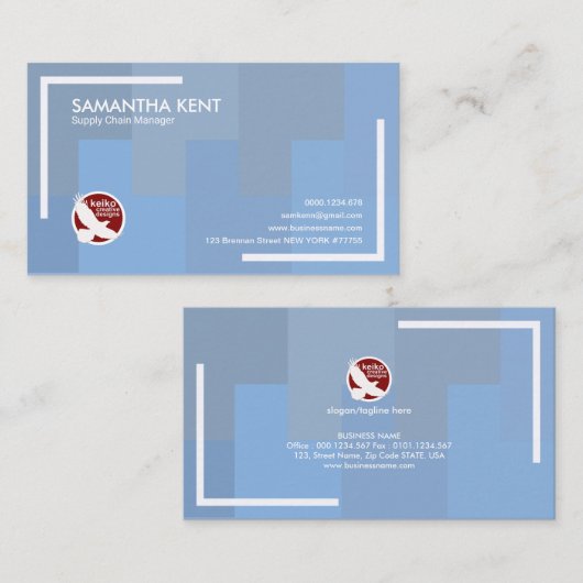 Bobbing Blue Boxes Supply Chain Manager Visitekaartje (Voorkant / Achterkant)