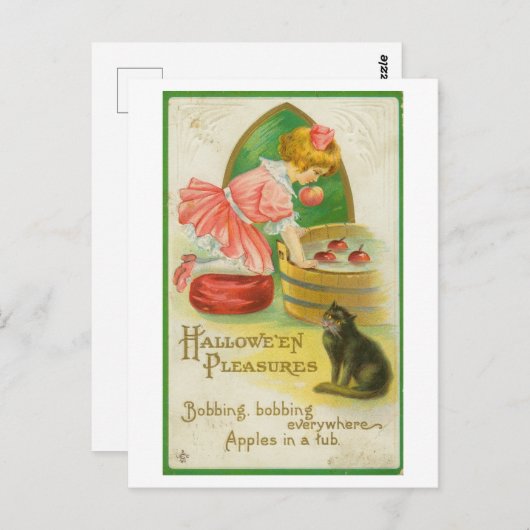  Bobbing voor Appels Halloween Briefkaart (Voorkant / Achterkant)